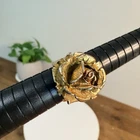 Vintage Napier Sterling Silver Flower Ring Adjustable Rose Brutalist Statement