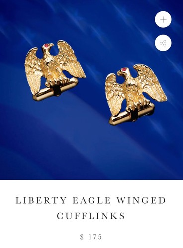 Eagle Cufflinks - 18k gold plated - Ann Hand