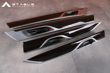 BMW 7' G11 G11 LCI TÜR SEITLICHE VERKLEIDUNG ZIERLEISTEN SATZ FINELINE BRAUN