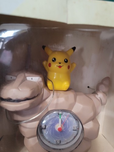 NEW IN BOX Vintage Pokemon Alarm Clock Anime Pikachu and Onix - Picture 5 of 5