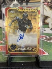 2024 Topps Gilded Collection Jazz Chisholm Red On Card Auto /5 Marlins Yankees