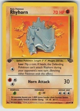 Pokemon 1st Edition Rhyhorn Common  Jungle 61/64 NM