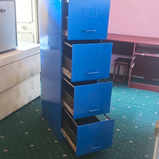 Blue Metal 4 Drawer Filing Cabinet Filing Cabinets