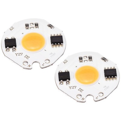 LED Chip Bulb 110V 7W Warm White 3000K-3200K High Power Floodlight Lamp 2 Pack