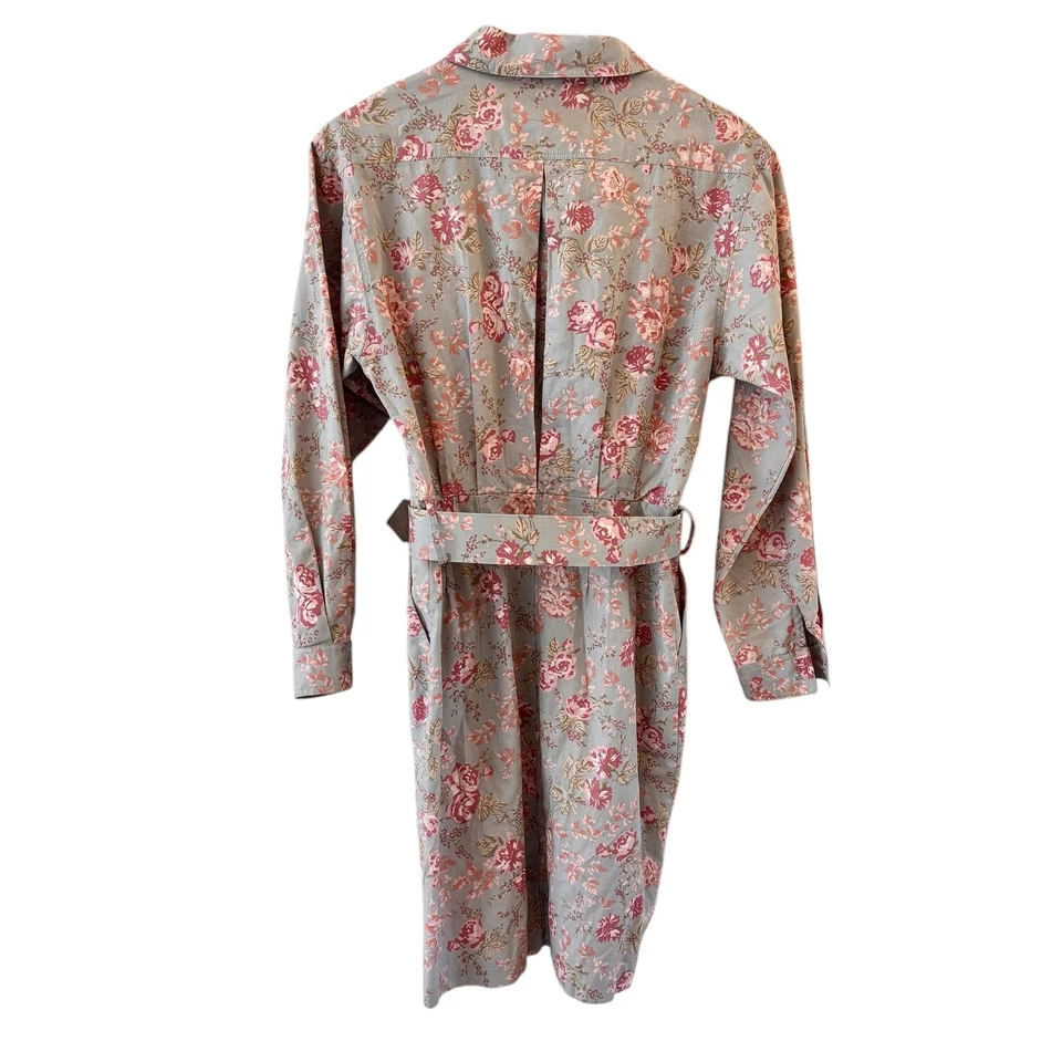 Vintage Laura Ashley 80s Floral Cottage Core Dress Size 8 Belted Button Up - Image 3 of 4