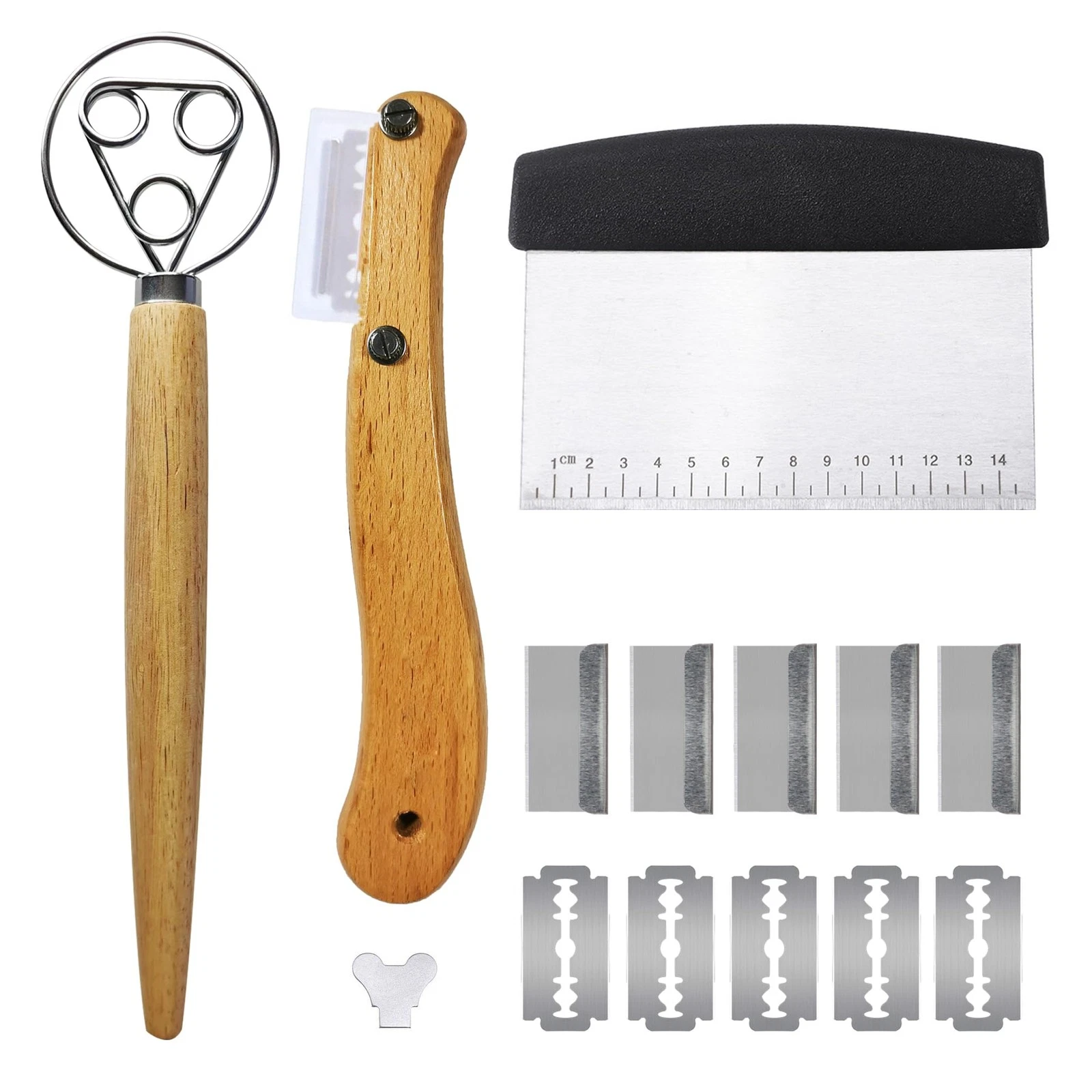 Bread Making Tool Set,Dough Scraper and Bread Scoring Tool for Making Beautif...