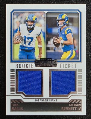 Nacua Bennett IV 2023 Panini Contenders Rookie Ticket RC Dual Patch #DS-11 Rams