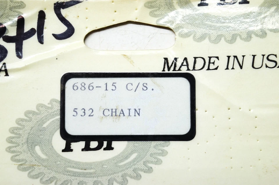 Piñones PBI 686-15 15T 532 piñón de cadena Nuevo de Lote Antiguo Foto 3 de 3