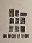 Mixed Lot Of 15 Fractional 1gram .999 Pure Silver Bars