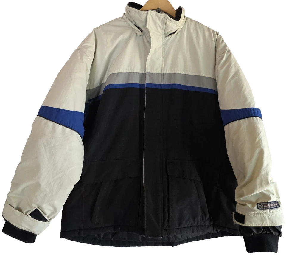 Винтажный OP океана Pacific мужчин XL сноуборда/лыжи износ куртка бежевый, синий, черный 90-х - Изображение 4 из 4