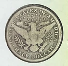 1907 - Barber Half Dollar - 50¢ - 90 %  Silver Coin NICE GOOD