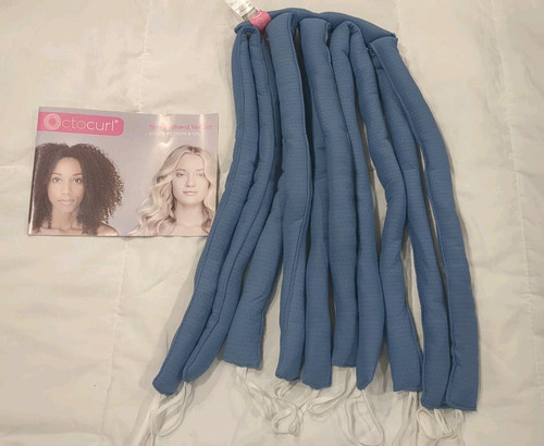 Octocurl Hair Curlers 14 inch Heatless Headband Long Hair Blue- New