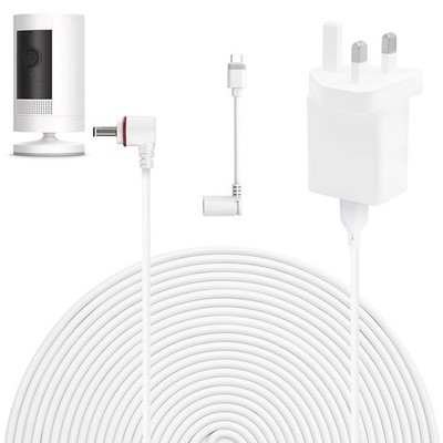 25 Fuß Stromkabel & Adapter für Ring Spotlight Cam & Stick Up Cam