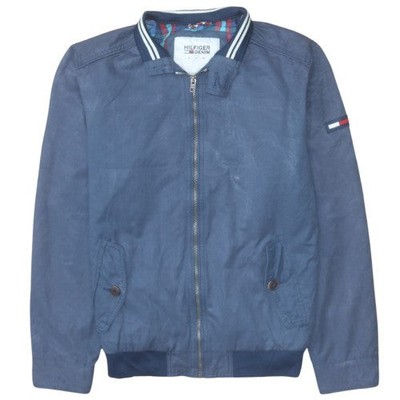 Tommy Hilfiger Denim Bomberjacke Herren Blau Größe M Baumwollmischung