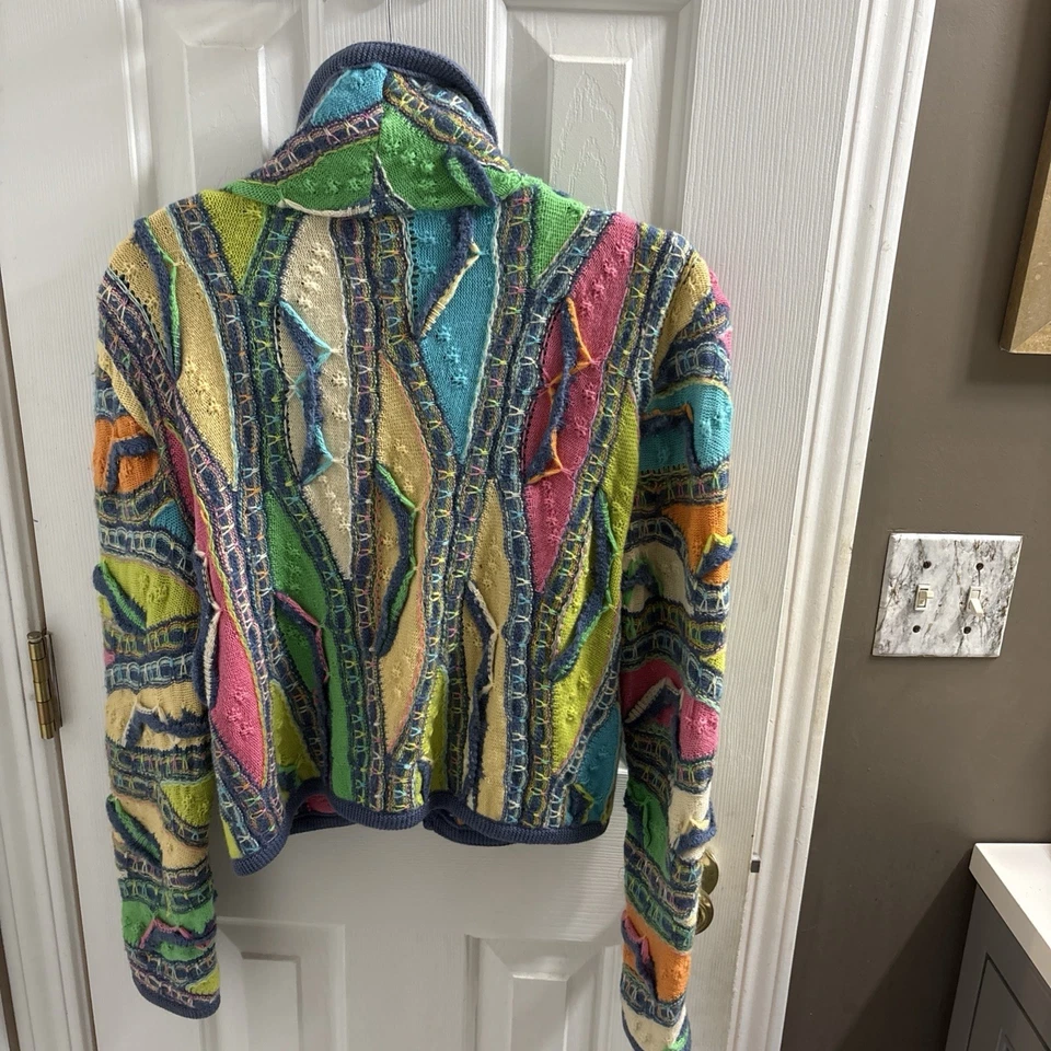 Cárdigan Suéter Vintage Coogi Australia Etiqueta S Mediano Múltiple Foto 2 de 3