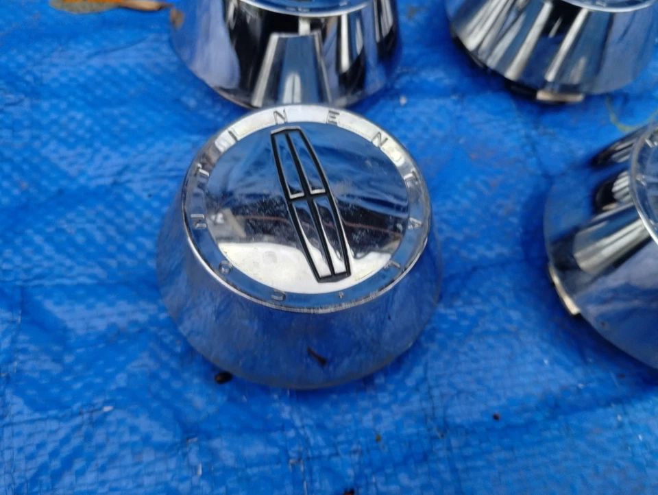 Juego de tapas centrales de llantas de aleación Lincoln Continental 1998 1999 2000 2001 2002 Foto 3 de 4