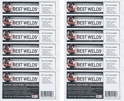Best Welds Cover Lens for Welding Hoods   2'' X 4 1/4'' Premium Quality Clear Plas