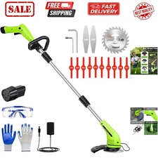 Weed Wacker Battery Operated: 12V Cordless Grass Trimmer with 2.0Ah Battery, ...