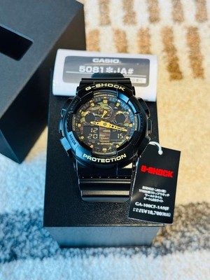 タグ付き新品　G-SHOCK Camouflage GA-100CF-1A9JF G SHOCK wristwatch GA 100CF 1A9JF camouflage CASIO G Shock black