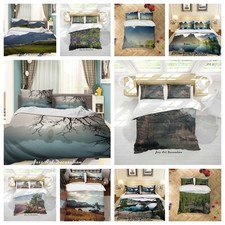3D Mountains River Forest Sky Landscape Quilt Cover Duvet Cover Comforter set