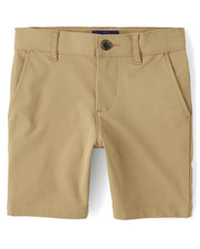 The Children s Place Boys Uniform Quick Dry Chino Shorts - Flax - set of 2