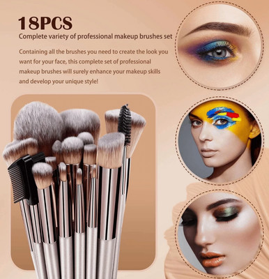 18 Stück professionelle Make-up Pinsel für komplettes Make-up