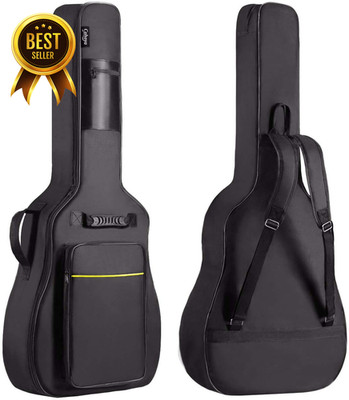 41'' Acoustic Guitar Gig Bag 0.35'' Padded Water Resistant Case Straps Black