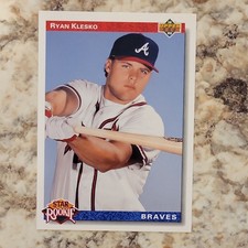 Upper Deck 1992 Star Rookie Ryan Klesko #24 Atlanta Braves Baseball Card
