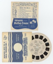 Mother Goose Rhymes Bo Peep Cat and Fiddle 1950 View-Master Reel MG-3 + Booklet
