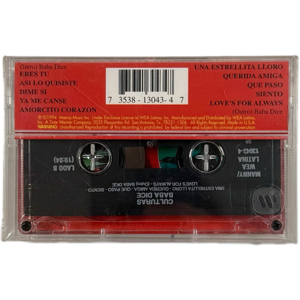 🎵 Baba Dice Tres Culturas Cassette Sealed 1994 Latin Rap Hip Hop Crack Case - Image 2 of 4