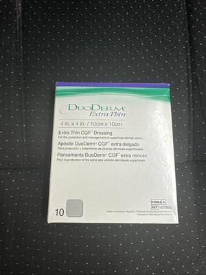 10 ConvaTec 187955 DuoDerm Extra Thin Dressings 4'' x 4'' Super Fresh! 2030