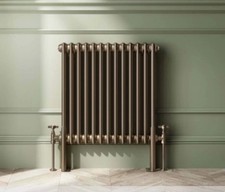 Athen Antik Gold Doppelsäulen Horizontal Traditionell Heizkörper 600x605mm