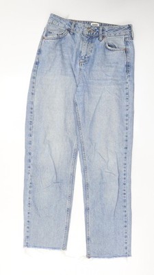 BDG Damen Jeans blau Baumwolle gerade Größe 26 L32 in normalem Reißverschluss - Taschen, Gürtel