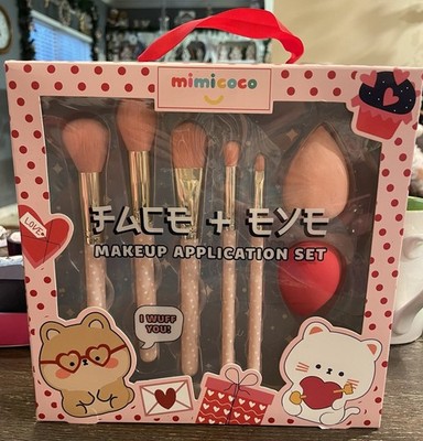 Mimicoco Face + Eye Makeup Application Set New Brushes And Sponges