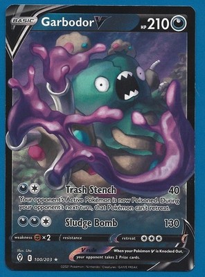 Pokémon - Garbodor V 100/203 Ultra Rare NM Englisch - Evolving Skies