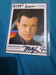 The Bill Tv Series later episodes max carter Cast Card Signed Good Condition