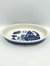 Johnson Bros Blue Willow - Oval Baker, 11 3/4"