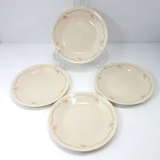 Corelle English Breakfast 6 3/4” Salad Bread Plates Floral Ribbon Pink Blue 4 pc