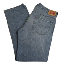 Levi's 569 Loose Straight Leg Light Blue Denim Jeans 38x34 Men's Casual