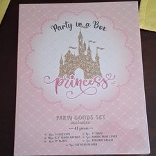 Main Co. Princess Birthday Party Supply Kit Pink Crown 43pc Cups Plates Napkins