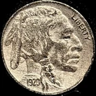 DDO & Rim Cud OBV Errors 1920 P Buffalo Nickel US Coin W/ Almost Full Horn