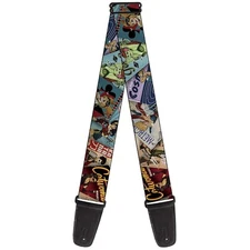 Buckle-down Guitar Strap, 2 Inches Wide Strap-8-dc Bombshell Comic Book Covers S