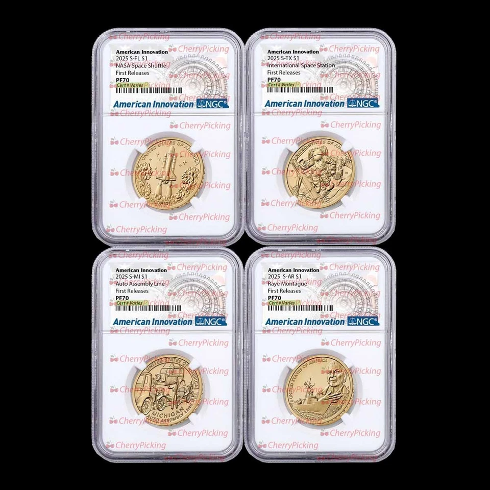 2025 S PROOF SET AMERICAN INNOVATION TX FL AR MI NGC PF 70 ⭐FIRST RELEASES⭐ 🚢🚢 - Image 3 of 3