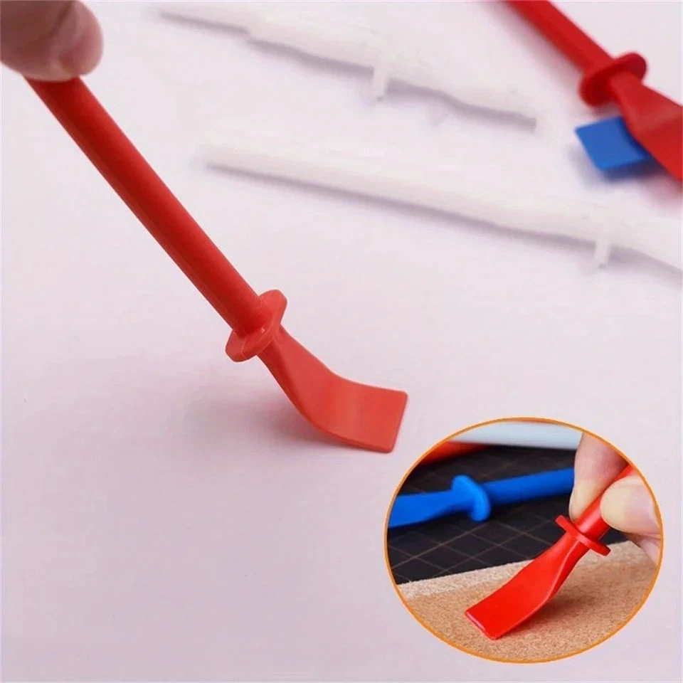 10X Coloured Plastic PVA Glue Paste Spreaders Adhesive Spatula Kids Art Craft - Image 4 of 4
