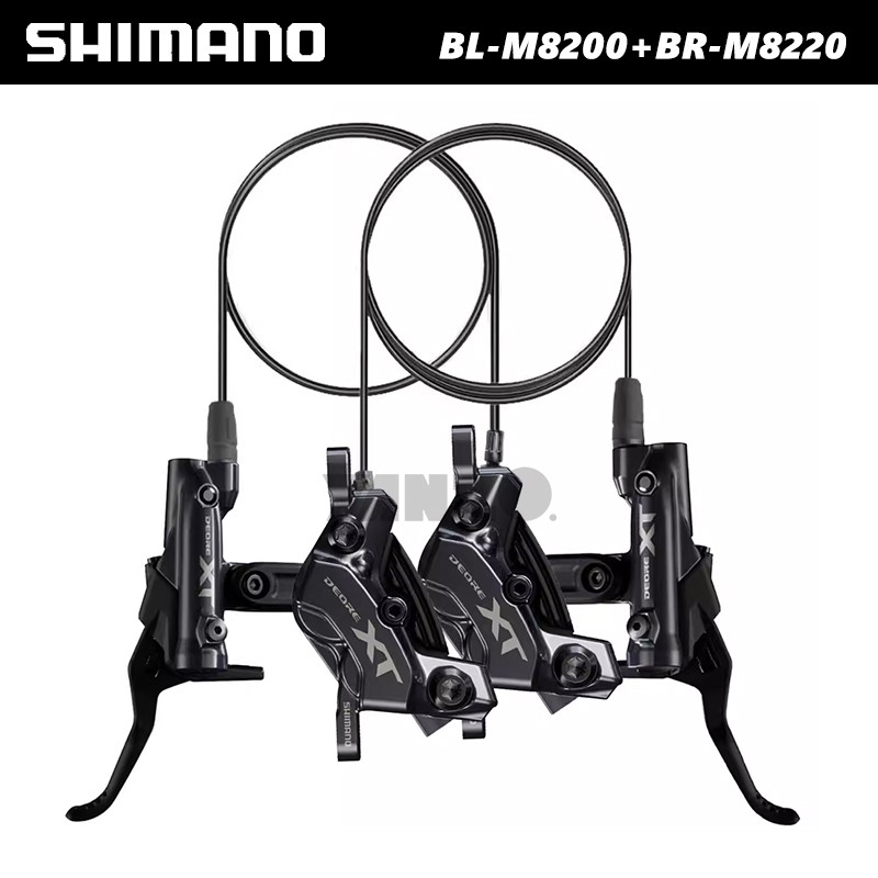 Shimano XT BL-M8200 / BR-M8220 4-Piston Hydraulic Disc Brake Set - Front & Rear 
