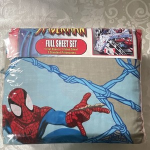 Marvel Spider-Man Full Sheet Set 4-Piece 55/45 Poly Cotton Multicolor