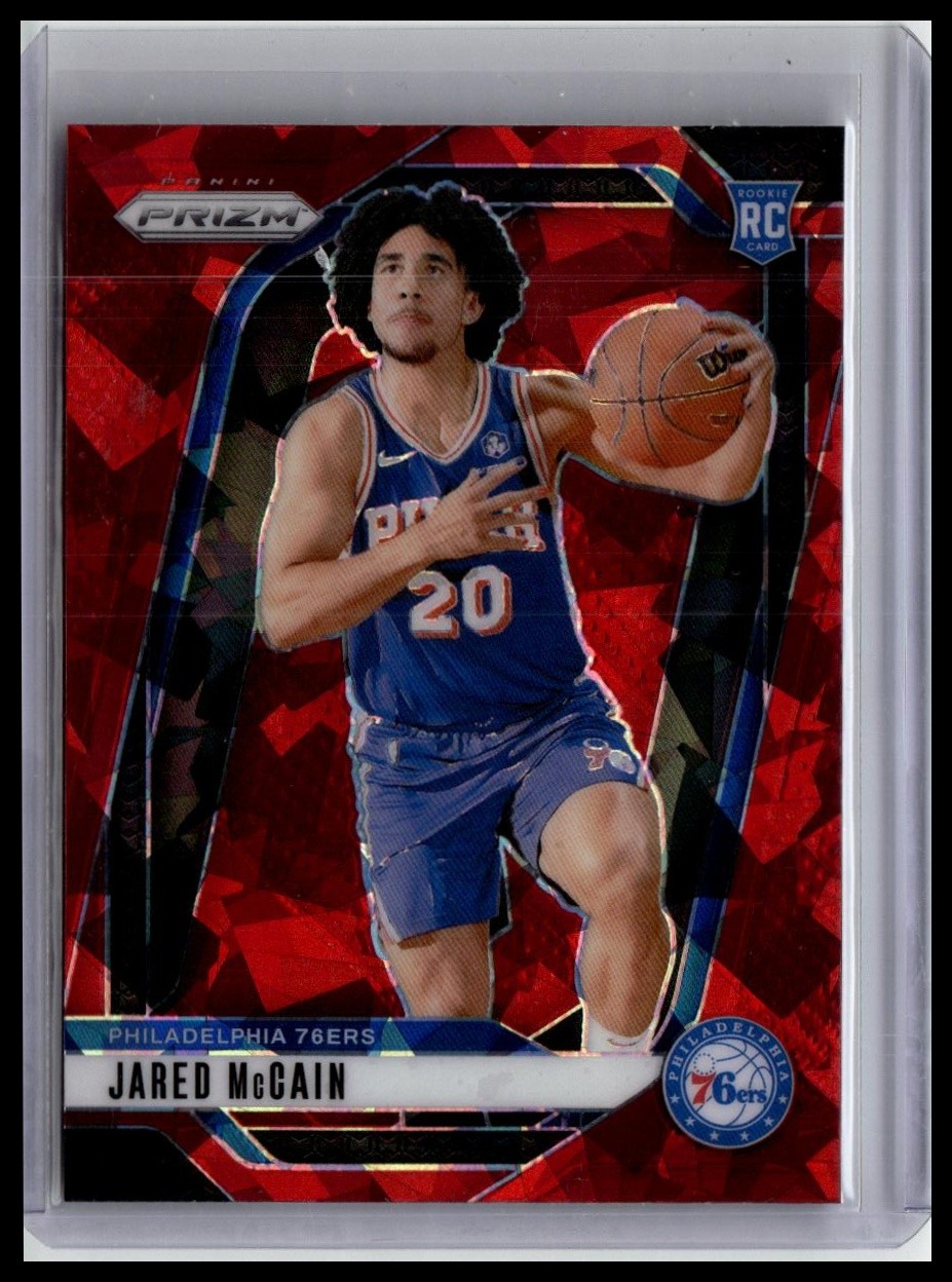 2024-25 Panini Prizm #222 Jared McCain Prizms Red Ice