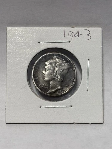 Good Condition Slightly Dirty 1943 Mercury Dime 10c US Coin 90% Silver