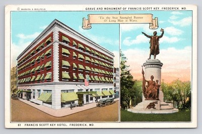 Francis Scott Key Hotel Frederick MD Postcard