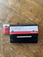 Mundi Wallet Clutch Safe Keeper Zipper Photos Card Slots Amsterdam Indexer Black